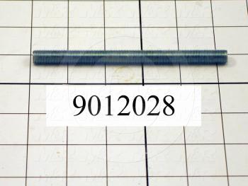 Fabricated Parts, Adjusting Stud, 5.33 in. Length, 3/8-24 Thread Size