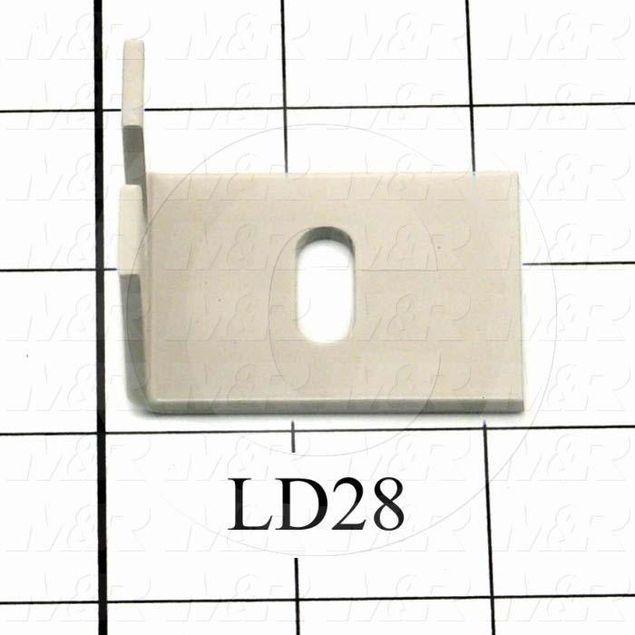 Fabricated Parts, Adjustment Screw Bracket, 2.12 in. Length, 1.50 in. Width, 1.37 in. Height, 11 GA Thickness