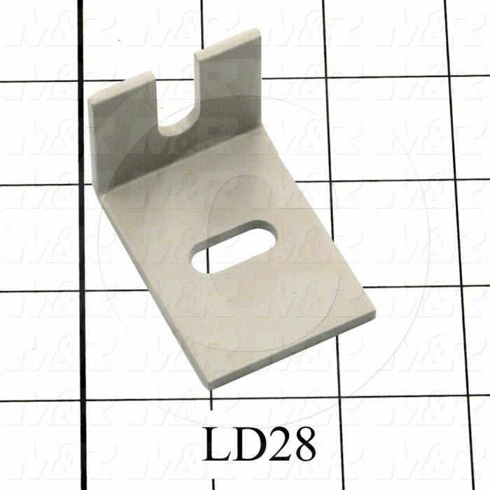 Fabricated Parts, Adjustment Screw Bracket, 2.12 in. Length, 1.50 in. Width, 1.37 in. Height, 11 GA Thickness