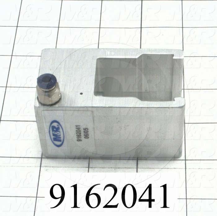 Fabricated Parts, Air Clamp Cylinder, 1.63 in. Length, 1.63 in. Width, 2.91 in. Height