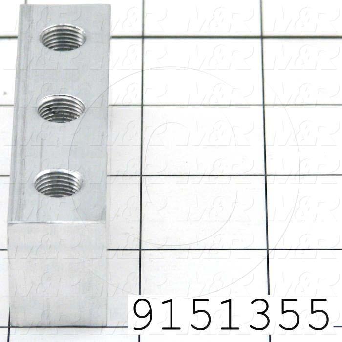 Fabricated Parts, Air Manifold, 3.00 in. Length, 1.00 in. Width, 0.75 in. Height