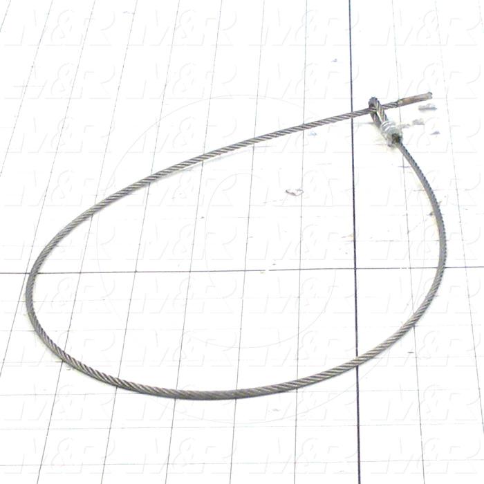 Fabricated Parts, Aircraft Cable, 28.00 in. Length, 5/32 in. Diameter, Cable Assembly Includes Clamps For Length Adjusting