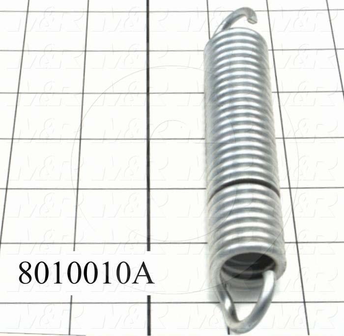 Fabricated Parts, Arm Spring, 5.00 in. Length, 1.00 in. Diameter, OC50002 Decorative Chrome Plating Finish