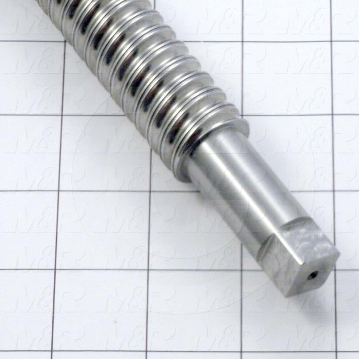 Fabricated Parts, Ball Bearing Screw, 25.50 in. Length, 0.79 in. Diameter