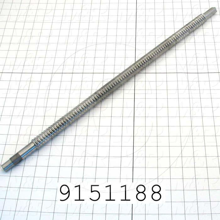 Fabricated Parts, Ball Bearing Screw, 26.75 in. Length, 1.00 in. Diameter