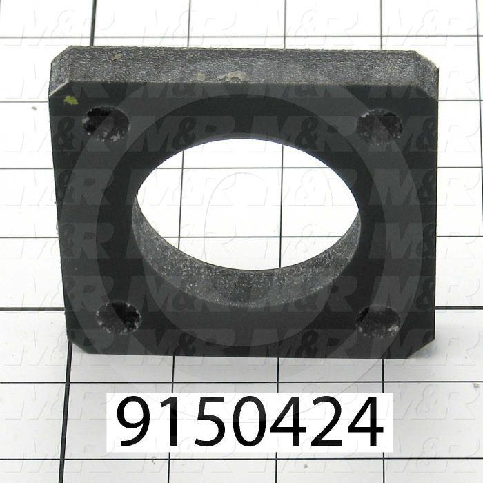 Fabricated Parts, Ball Screw Bumper, 3.50 in. Length, 3.50 in. Width, 0.50 in. Thickness