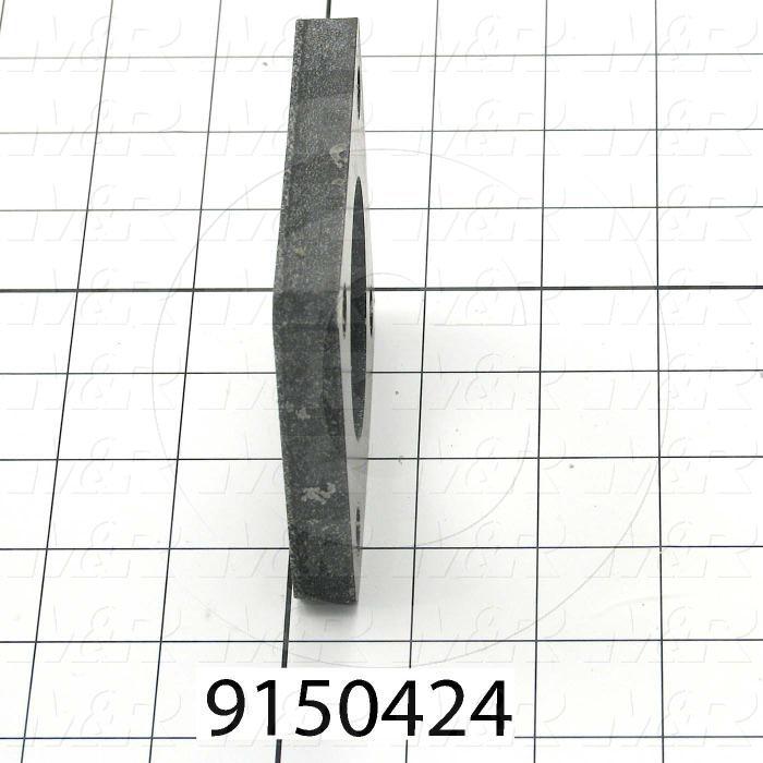 Fabricated Parts, Ball Screw Bumper, 3.50 in. Length, 3.50 in. Width, 0.50 in. Thickness