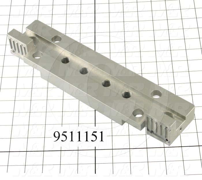 Fabricated Parts, Bearing Carriage, 10.50 in. Length, 3.00 in. Width, 1.77 in. Height