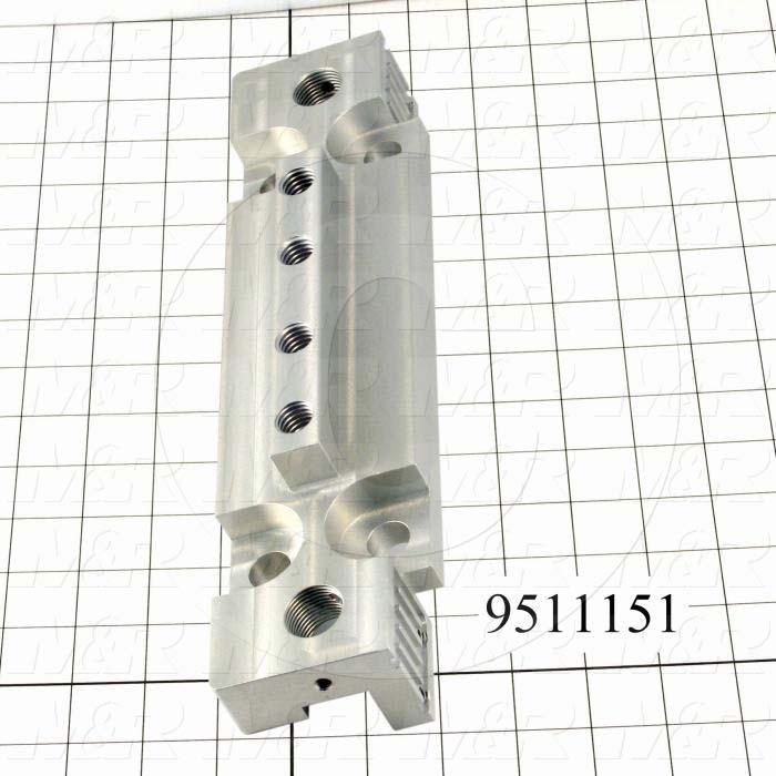 Fabricated Parts, Bearing Carriage, 10.50 in. Length, 3.00 in. Width, 1.77 in. Height