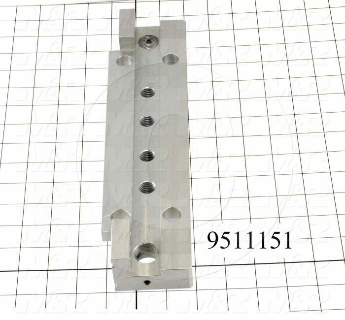 Fabricated Parts, Bearing Carriage, 10.50 in. Length, 3.00 in. Width, 1.77 in. Height