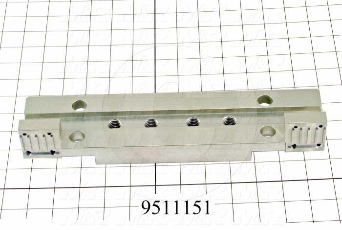 Fabricated Parts, Bearing Carriage, 10.50 in. Length, 3.00 in. Width, 1.77 in. Height