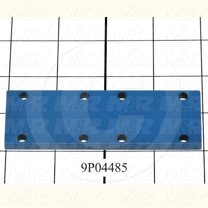 Fabricated Parts, Belt Locking Plate, 4.00 in. Length, 1.43 in. Width, 3/16 in. Thickness