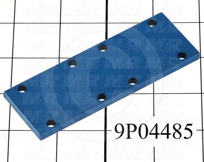 Fabricated Parts, Belt Locking Plate, 4.00 in. Length, 1.43 in. Width, 3/16 in. Thickness