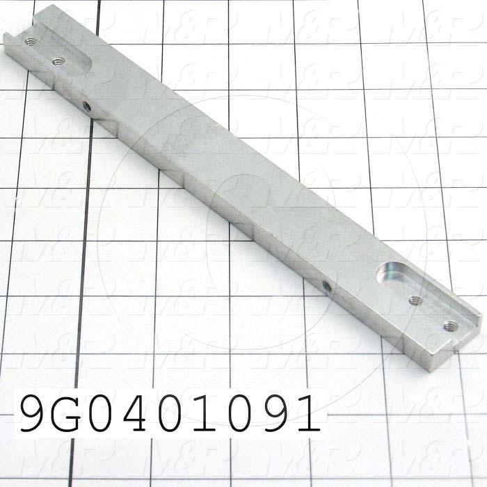 Fabricated Parts, Belt Support Brkt L, 8.86 in. Length, 1.00 in. Width, 0.375 in. Height