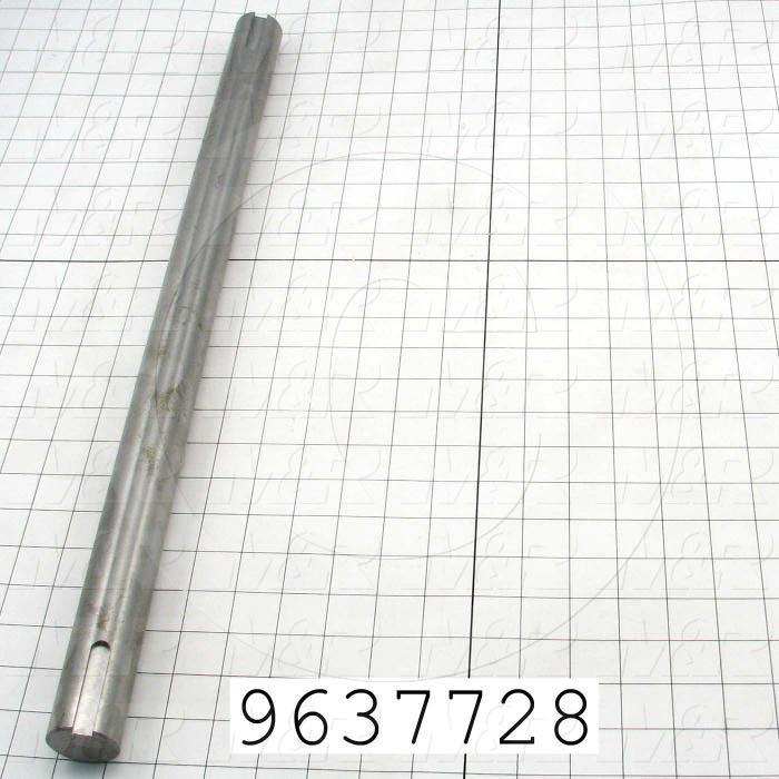 Fabricated Parts, Blower Shaft, 23.23 in. Length, 1.44 in. Diameter