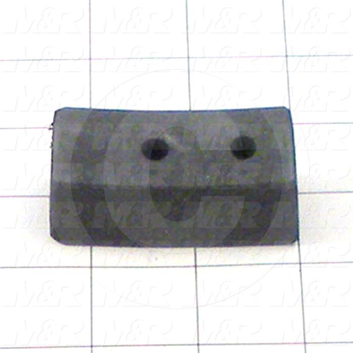 Fabricated Parts, Bumper Rubber, 2.38 in. Length, 0.75 in. Thickness