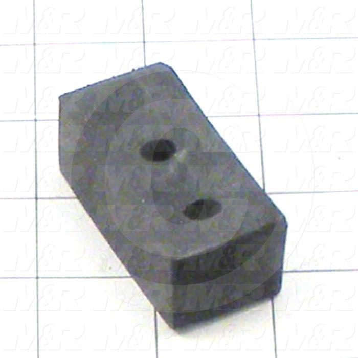 Fabricated Parts, Bumper Rubber, 2.38 in. Length, 0.75 in. Thickness