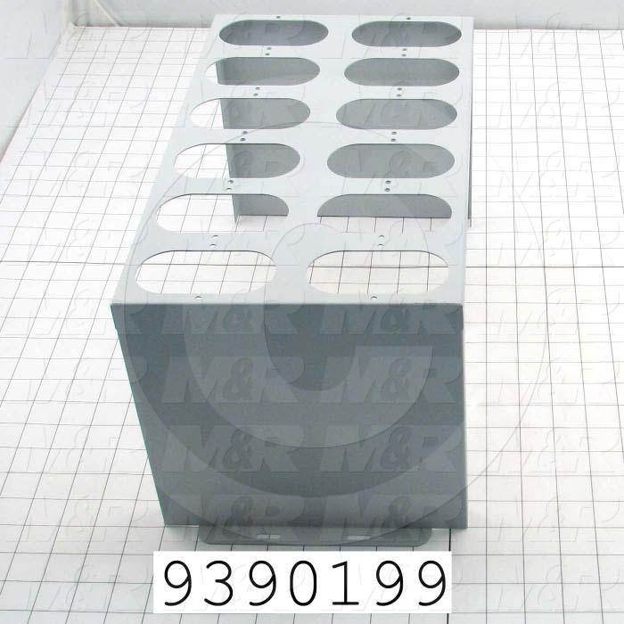 Fabricated Parts, Capacitors Rack, 16.40 in. Length, 8.50 in. Width, 8.00 in. Height, 18 GA Thickness