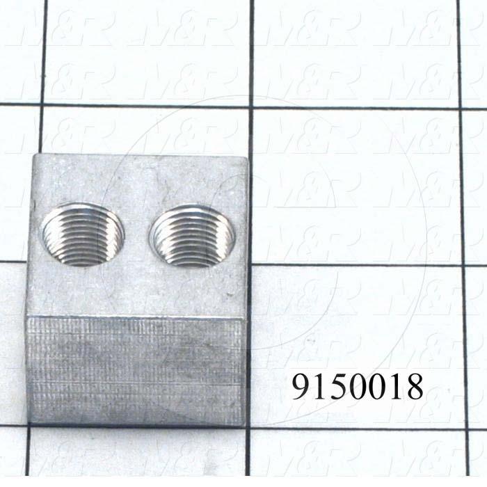 Fabricated Parts, Carriage Air Connector, 1.00 in. Length, 1.00 in. Width, 0.75 in. Height