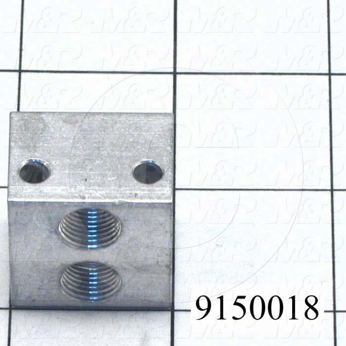 Fabricated Parts, Carriage Air Connector, 1.00 in. Length, 1.00 in. Width, 0.75 in. Height