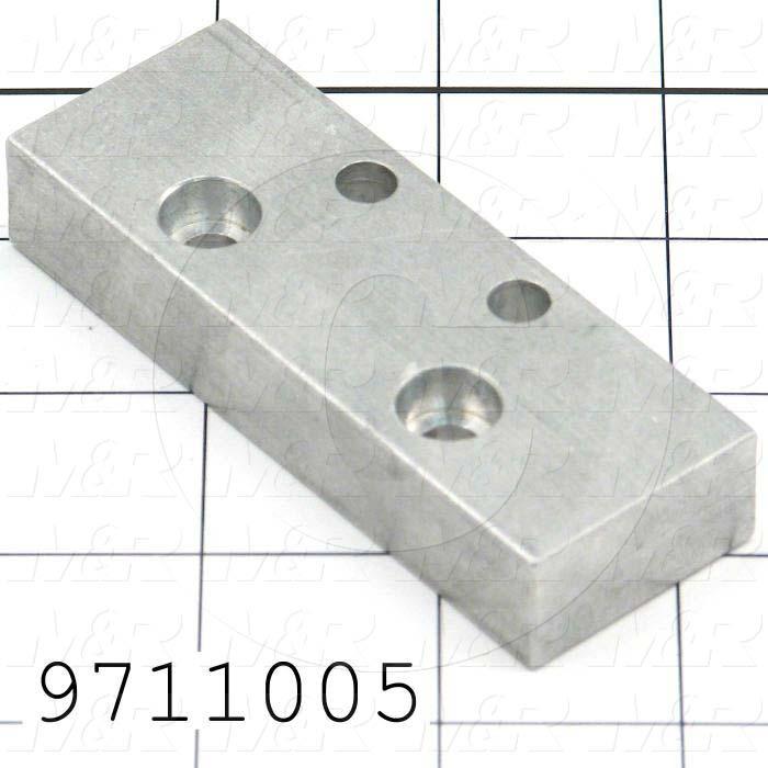 Fabricated Parts, Carriage Half Plate 3.5", 3.50 in. Length, 1.25 in. Width, 0.63 in. Thickness