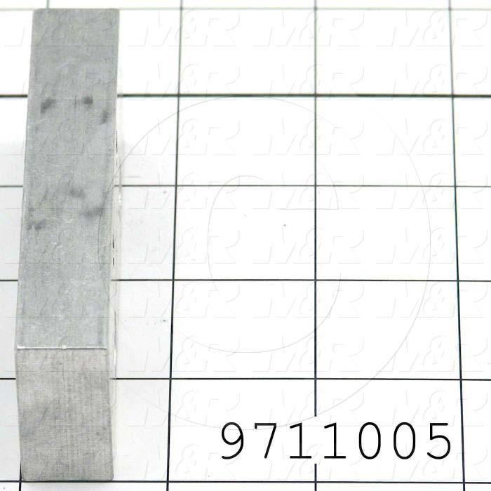Fabricated Parts, Carriage Half Plate 3.5", 3.50 in. Length, 1.25 in. Width, 0.63 in. Thickness