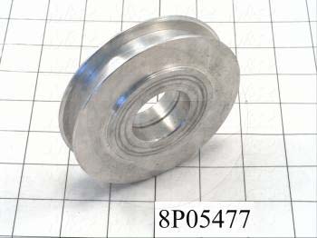 Fabricated Parts, Carriage Idler Roller, 0.92 in. Width, 4.00 in. Diameter