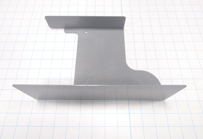 Fabricated Parts, Carriage Left Cover, 10.71 In. Length, 7.55 in. Width, 3.84 in. Height, 16 GA Thickness, Painted Grey Finish