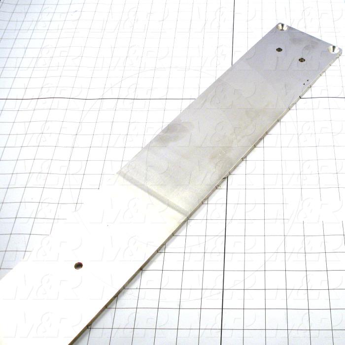 Fabricated Parts, Carriage Support Plate, 43.00 in. Length, 5.00 in. Width, 0.31 in. Thickness