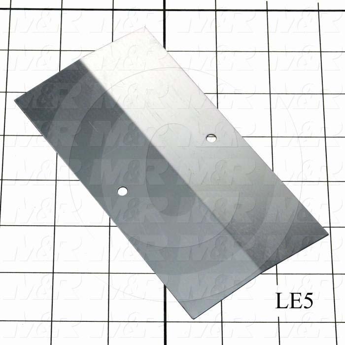 Fabricated Parts, Center Reflector, 5.78 in. Length, 3.00 in. Width, 0.050 in. Thickness, Bright Mill Finish Finish