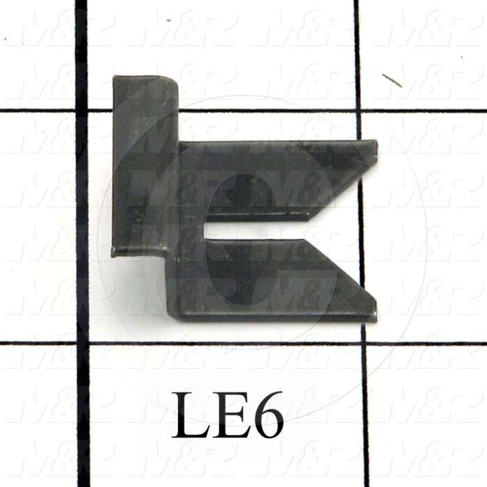 Fabricated Parts, Centering Clip, 1.06 in. Length, 0.75 in. Width, Black Oxide Finish