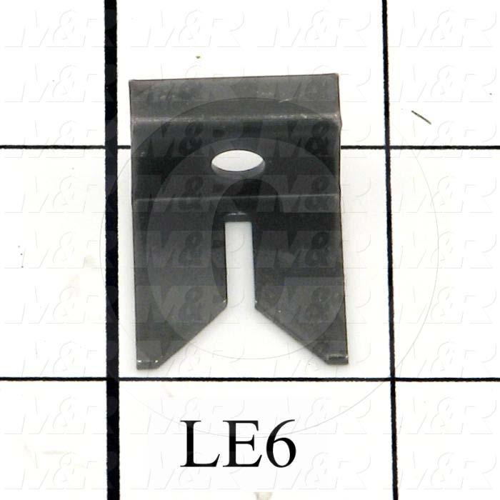 Fabricated Parts, Centering Clip, 1.06 in. Length, 0.75 in. Width, Black Oxide Finish