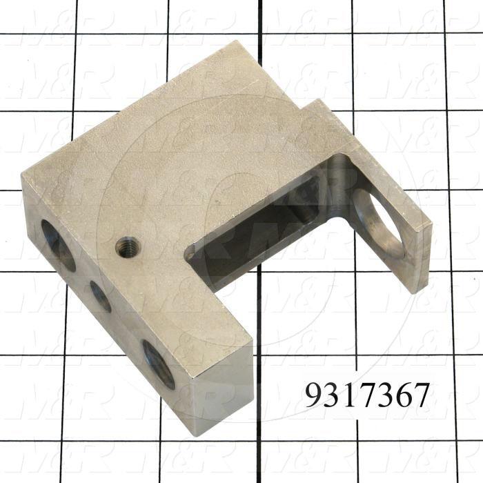 Fabricated Parts, Chain Bracket Weldment Ls, 6.44 in. Length, 2.23 in. Width, 2.00 in. Height, Nickel Plated Finish