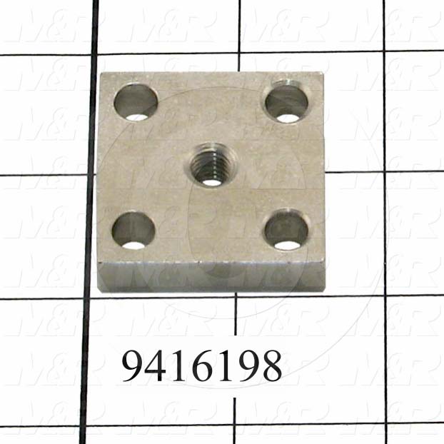 Fabricated Parts, Clamp Nut, 1.50 in. Length, 1.50 in. Width, 0.38 in. Height, OC50001 Nickel Plating Finish