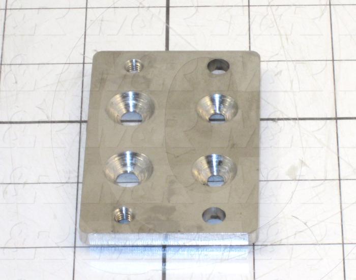 Fabricated Parts, Clamp Spacer Plate, 3.00 in. Length, 2.00 in. Width, 7 GA Thickness