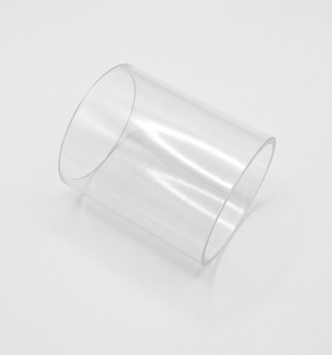 Fabricated Parts, Clear Ink Tube, 5.00 in. Length, 4.25 in. Diameter, 0.15 in. Thickness, As Material Finish