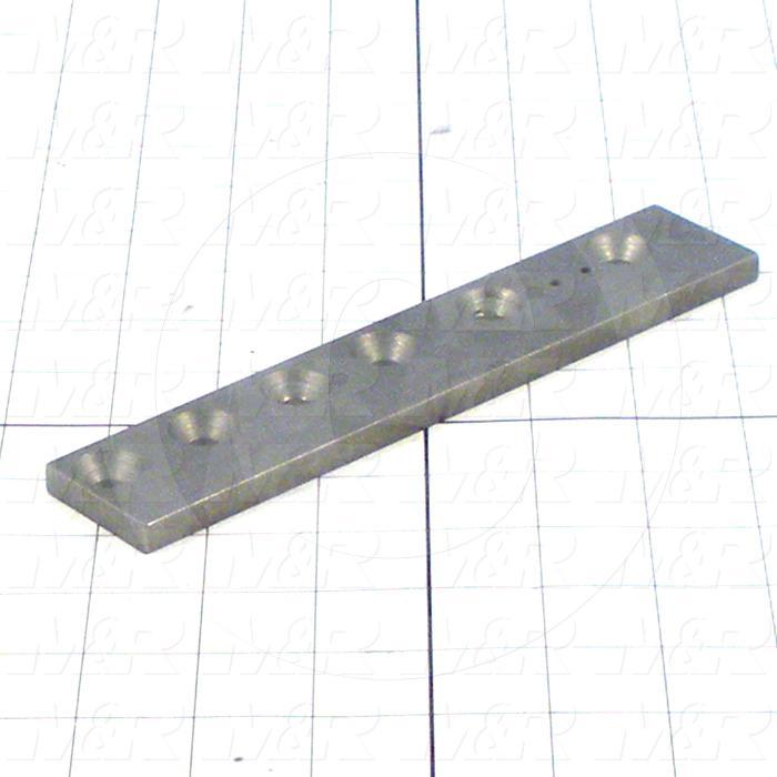 Fabricated Parts, Clevis Guide, 7.88 in. Length, 1.50 in. Width, 0.31 in. Height, Right, Painted Blue Finish