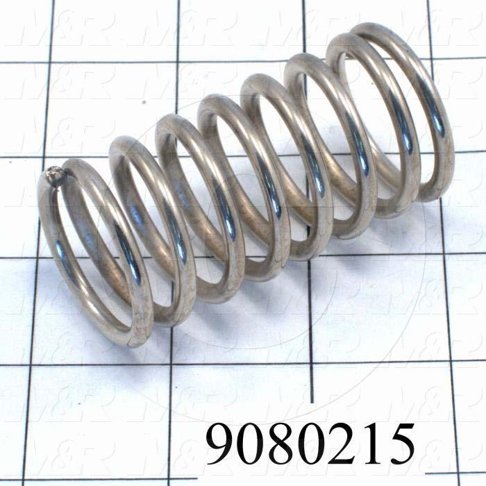Fabricated Parts, Compression Spring, 2.75 in. Length, 1.40 in. Diameter