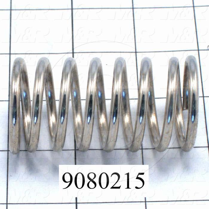 Fabricated Parts, Compression Spring, 2.75 in. Length, 1.40 in. Diameter