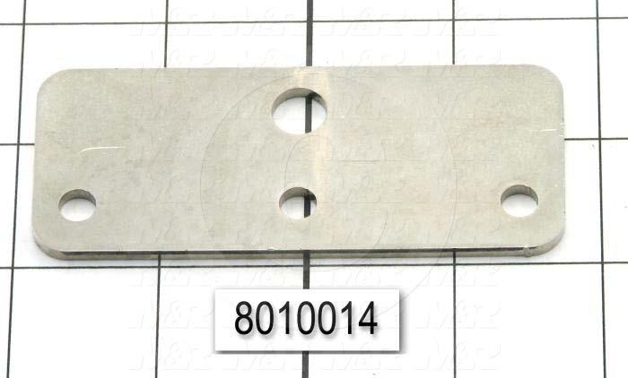 Fabricated Parts, Connector Plate, 3.63 in. Length, 1.50 in. Width, 0.13 in. Thickness