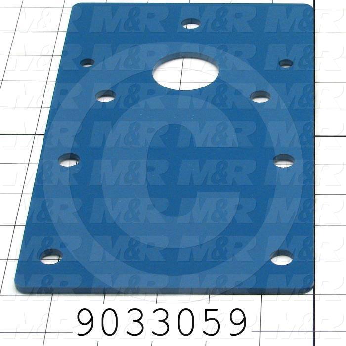 Fabricated Parts, Conveyor Bearing Bracket, 10.00 in. Length, 5.75 in. Width, 10 GA Thickness