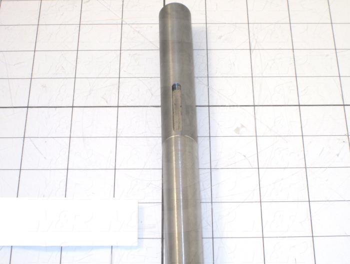 Fabricated Parts, Conveyor Drive Shaft, 24.00 in. Length, 0.98 in. Diameter, As Material Finish