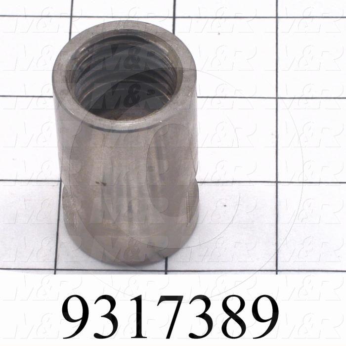 Fabricated Parts, Coupling, 2.00 in. Length, 1.25 in. Diameter, Nickel Plated Finish