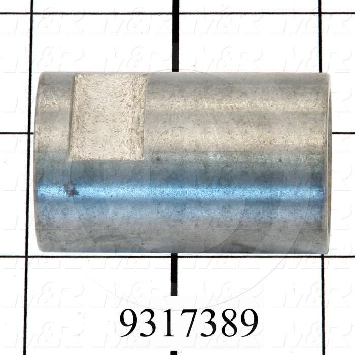 Fabricated Parts, Coupling, 2.00 in. Length, 1.25 in. Diameter, Nickel Plated Finish