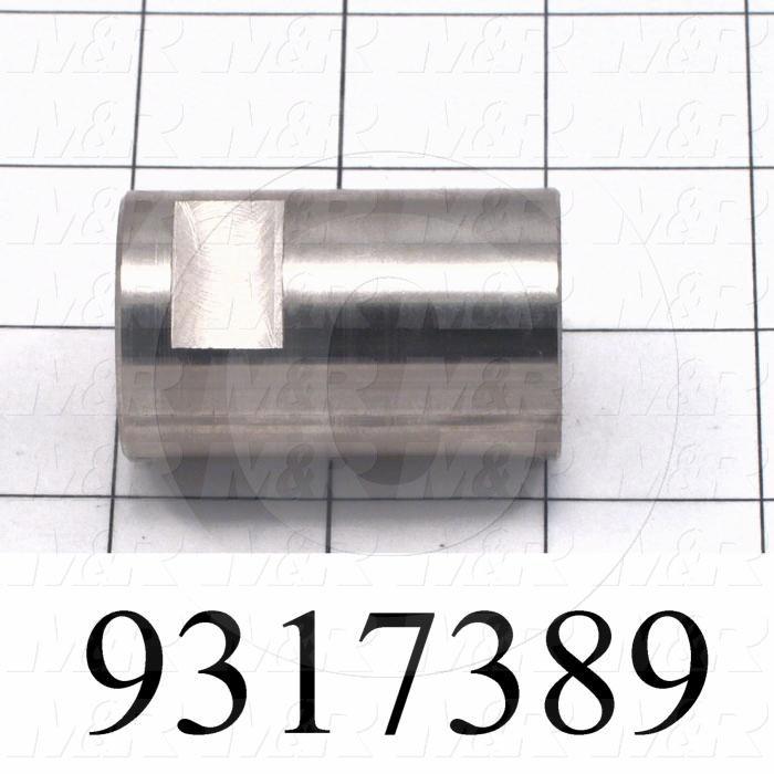 Fabricated Parts, Coupling, 2.00 in. Length, 1.25 in. Diameter, Nickel Plated Finish