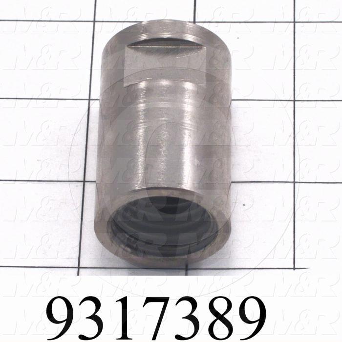 Fabricated Parts, Coupling, 2.00 in. Length, 1.25 in. Diameter, Nickel Plated Finish