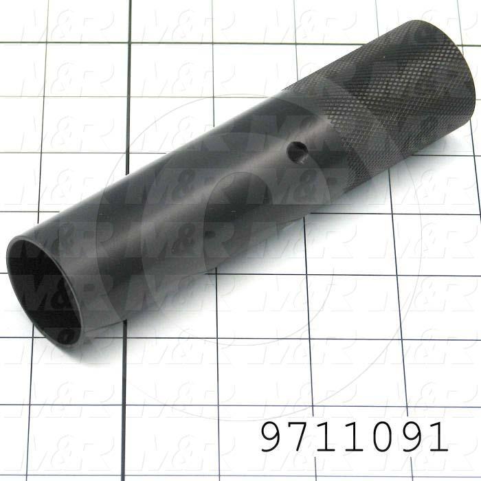 Fabricated Parts, Cyl. Stroke Adj. Knob 5.75" Ps, 5.75 in. Length, 1.38 in. Diameter, Black Anodized Finish