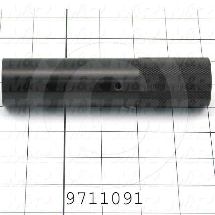 Fabricated Parts, Cyl. Stroke Adj. Knob 5.75" Ps, 5.75 in. Length, 1.38 in. Diameter, Black Anodized Finish