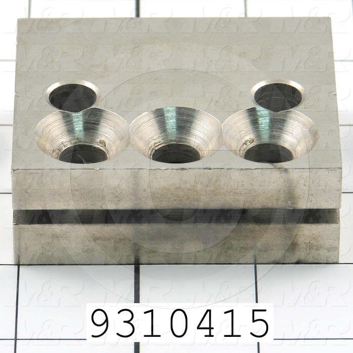 Fabricated Parts, Cylinder Attachment Block, 2.25 in. Length, 2.75 in. Width, 1.00 in. Height