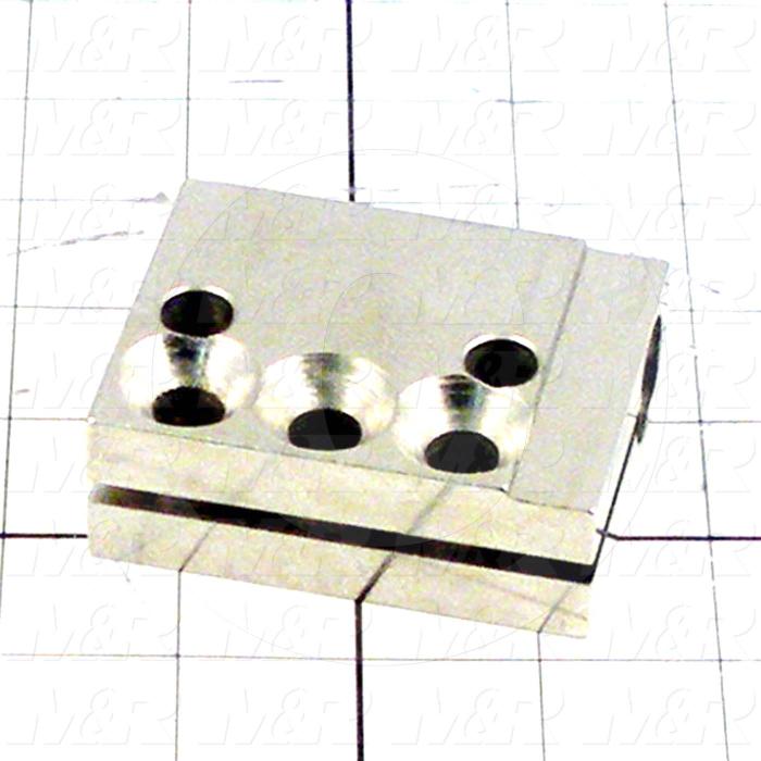 Fabricated Parts, Cylinder Attachment Block, 2.50 in. Length, 2.25 in. Width, 1.00 in. Height